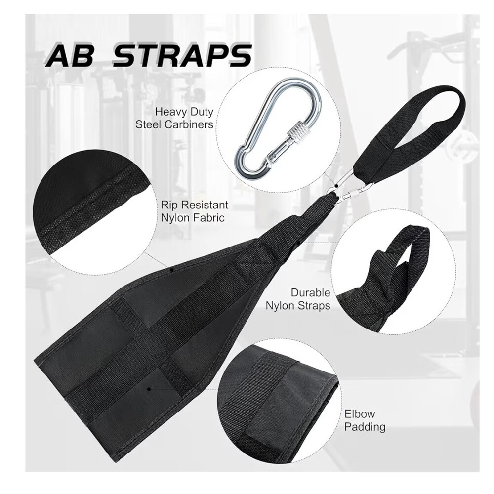 Hanging Ab Straps for Pull Up Bar - Professional Ab Straps & Hanging New